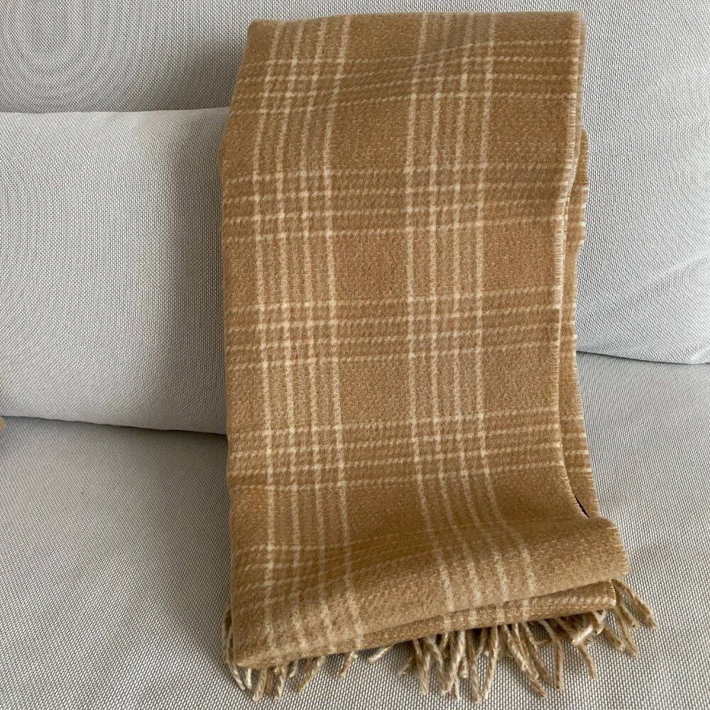 Club Monaco Thisbee Plaid Wool Scarf - Picture 3 of 5